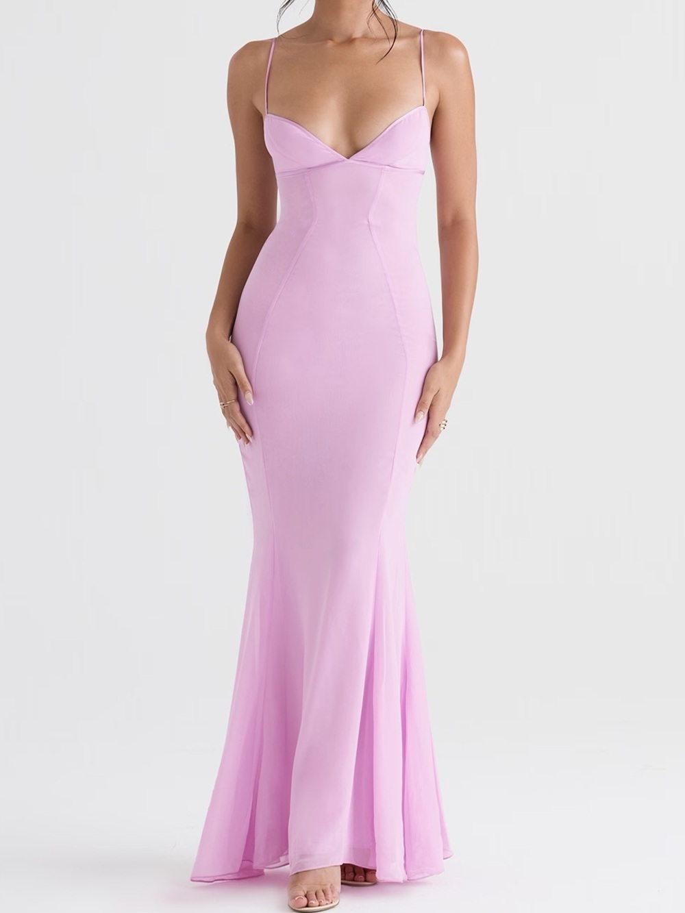House of CB Loren Pink Maxi Dress
